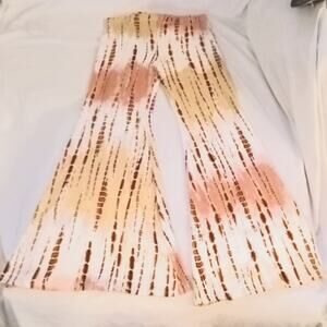 Carole Christian tie dye bell bottom flare pants/ leggings. Size L